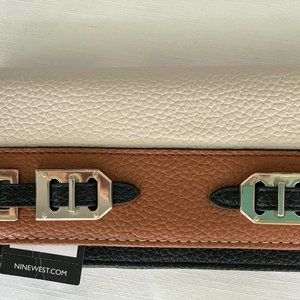 Nine West Ivory & Brown Organizer- Wallet  NEW!